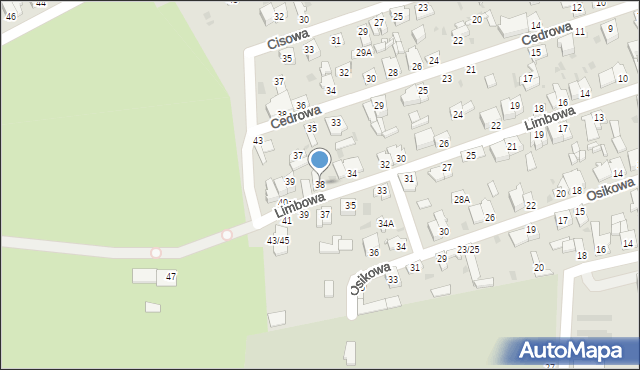 Częstochowa, Limbowa, 38, mapa Częstochowy