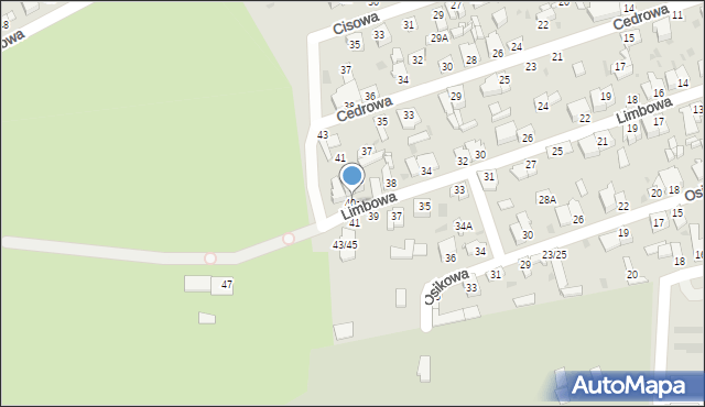 Częstochowa, Limbowa, 40a, mapa Częstochowy