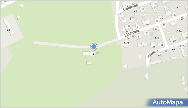 Częstochowa, Limbowa, 47, mapa Częstochowy