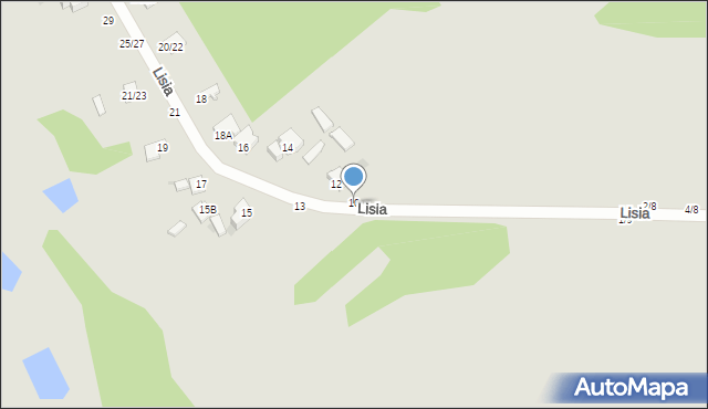 Częstochowa, Lisia, 10, mapa Częstochowy