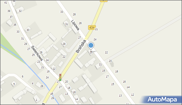 Czmoń, Lipowa, 25, mapa Czmoń