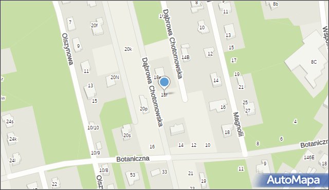Dąbrowa Chotomowska, Lipowa, 18f, mapa Dąbrowa Chotomowska
