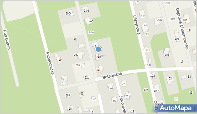 Dąbrowa Chotomowska, Lipowa, 24k, mapa Dąbrowa Chotomowska