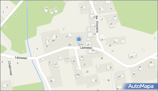 Dąbrowa Szlachecka, Lipowiec, 13, mapa Dąbrowa Szlachecka