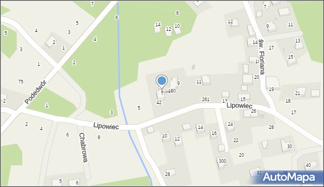 Dąbrowa Szlachecka, Lipowiec, 7, mapa Dąbrowa Szlachecka