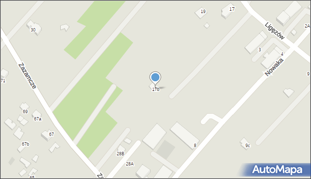Dąbrowa Tarnowska, Ligęzów, 17b, mapa Dąbrowa Tarnowska
