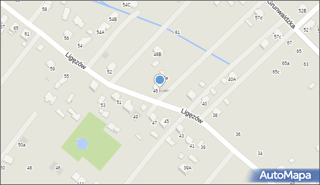 Dąbrowa Tarnowska, Ligęzów, 48, mapa Dąbrowa Tarnowska