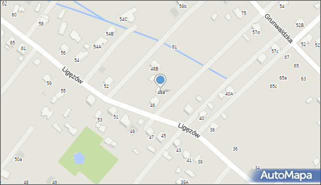 Dąbrowa Tarnowska, Ligęzów, 48a, mapa Dąbrowa Tarnowska