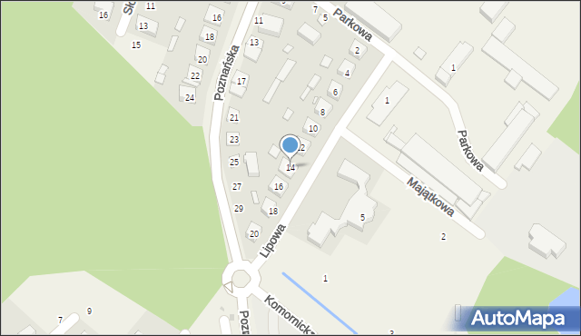 Dąbrówka, Lipowa, 14, mapa Dąbrówka