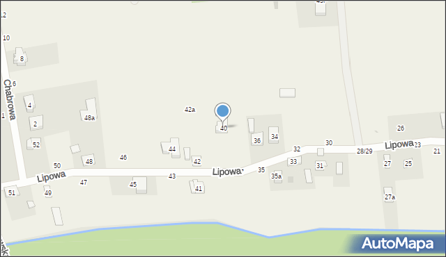 Dąbrówka Wielka, Lipowa, 40, mapa Dąbrówka Wielka