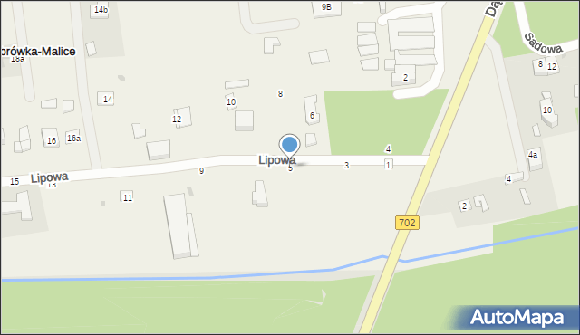 Dąbrówka Wielka, Lipowa, 5, mapa Dąbrówka Wielka