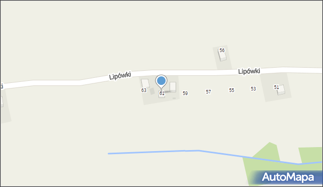 Damice, Lipówki, 61, mapa Damice