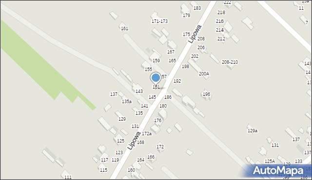Dęblin, Lipowa, 149, mapa Dęblin