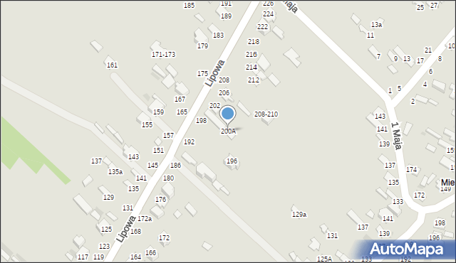 Dęblin, Lipowa, 200A, mapa Dęblin