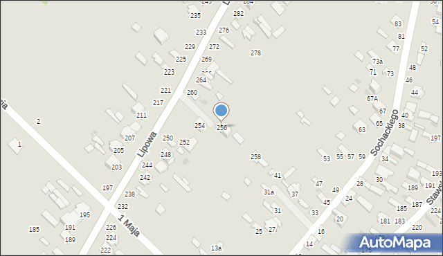 Dęblin, Lipowa, 256, mapa Dęblin