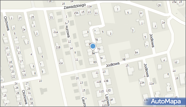 Długołęka, Lipowa, 9e, mapa Długołęka