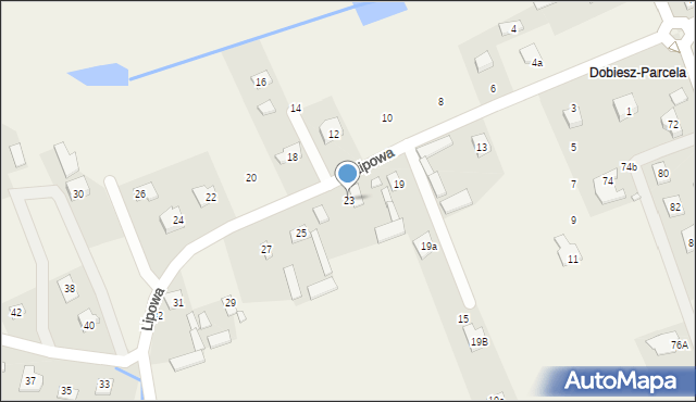 Dobiesz, Lipowa, 23, mapa Dobiesz
