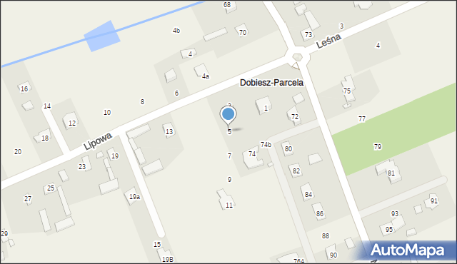 Dobiesz, Lipowa, 5, mapa Dobiesz