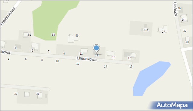 Dobra, Limonkowa, 13, mapa Dobra