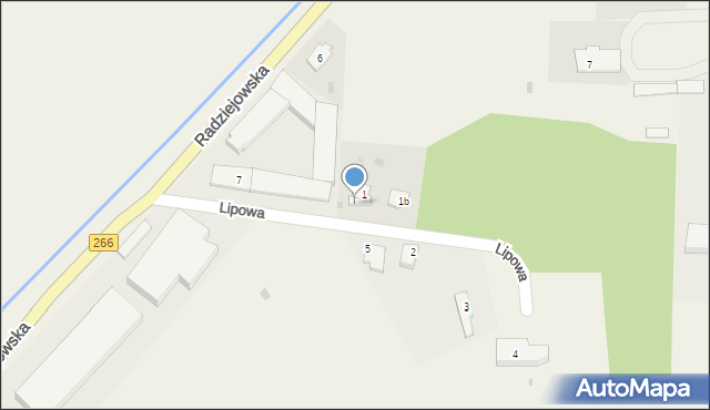 Dobre, Lipowa, 1a, mapa Dobre