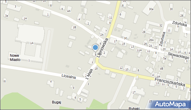 Dobrzyń nad Wisłą, Lipnowska, 3, mapa Dobrzyń nad Wisłą