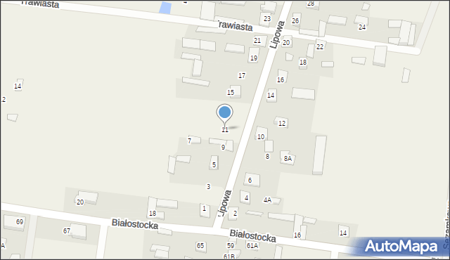 Dobrzyniewo Duże, Lipowa, 11, mapa Dobrzyniewo Duże