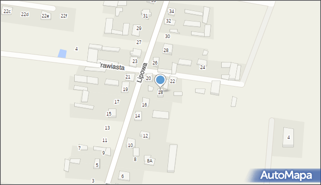 Dobrzyniewo Duże, Lipowa, 18, mapa Dobrzyniewo Duże