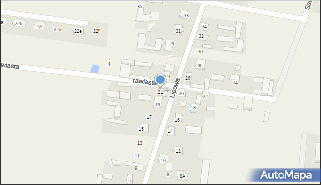 Dobrzyniewo Duże, Lipowa, 21, mapa Dobrzyniewo Duże