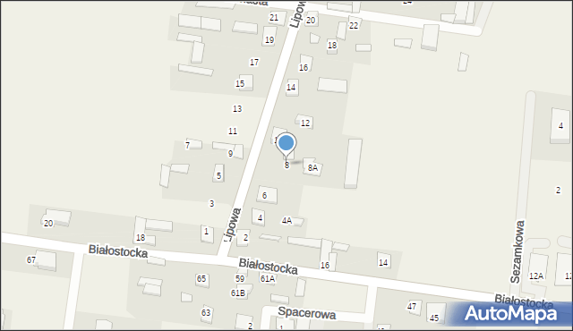 Dobrzyniewo Duże, Lipowa, 8, mapa Dobrzyniewo Duże