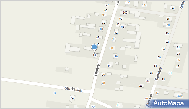 Dobrzyniewo Duże, Lipowa, 83, mapa Dobrzyniewo Duże