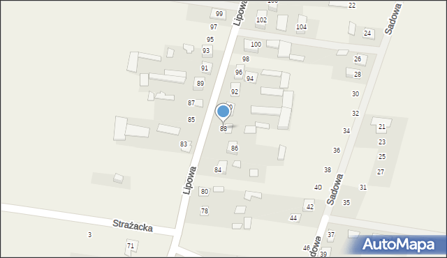 Dobrzyniewo Duże, Lipowa, 88, mapa Dobrzyniewo Duże