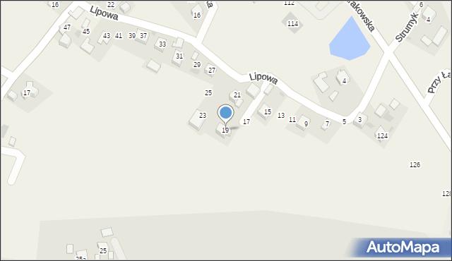 Dojazdów, Lipowa, 19, mapa Dojazdów