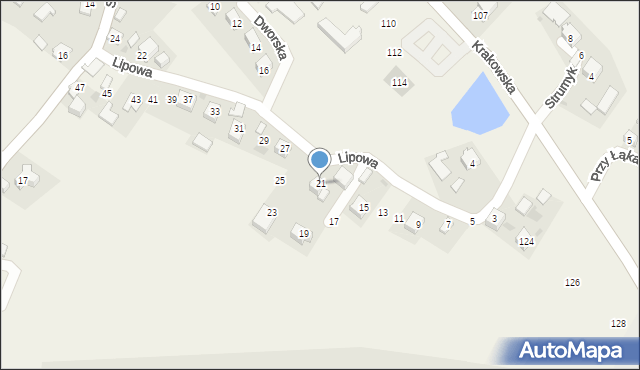 Dojazdów, Lipowa, 21, mapa Dojazdów