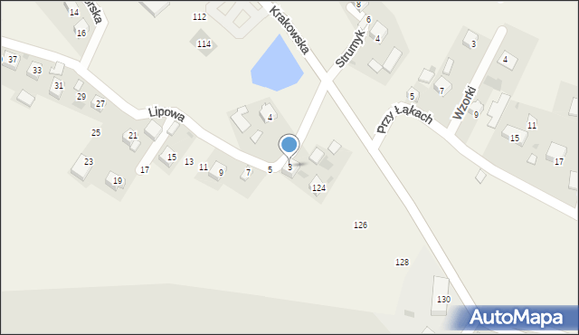 Dojazdów, Lipowa, 3, mapa Dojazdów