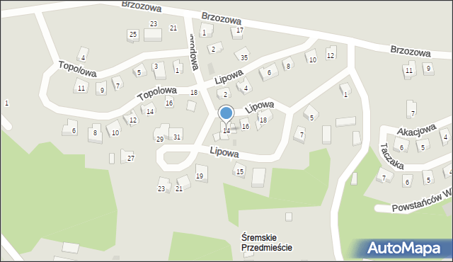 Dolsk, Lipowa, 14, mapa Dolsk