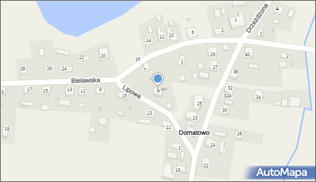 Domatowo, Lipowa, 4, mapa Domatowo