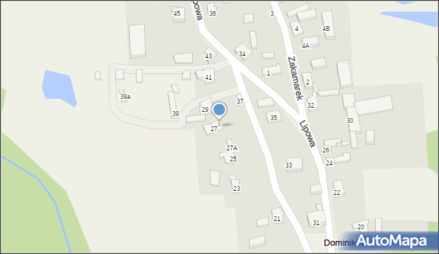Dominikowo, Lipowa, 27b, mapa Dominikowo