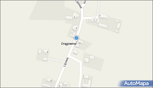 Drągowina, Lipowa, 3, mapa Drągowina