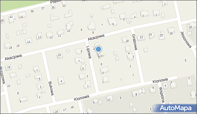 Droszków, Lipowa, 8, mapa Droszków