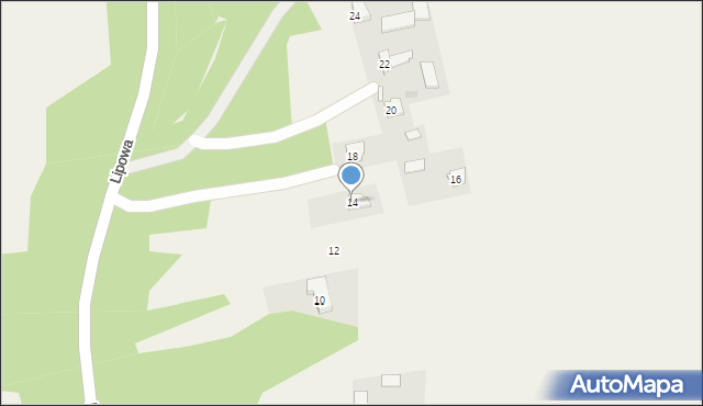 Dys, Lipowa, 14, mapa Dys