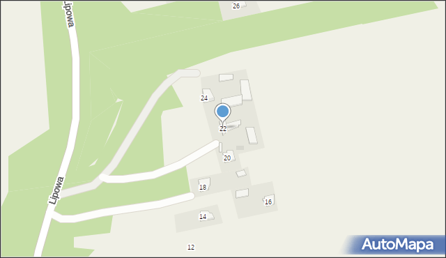 Dys, Lipowa, 22, mapa Dys