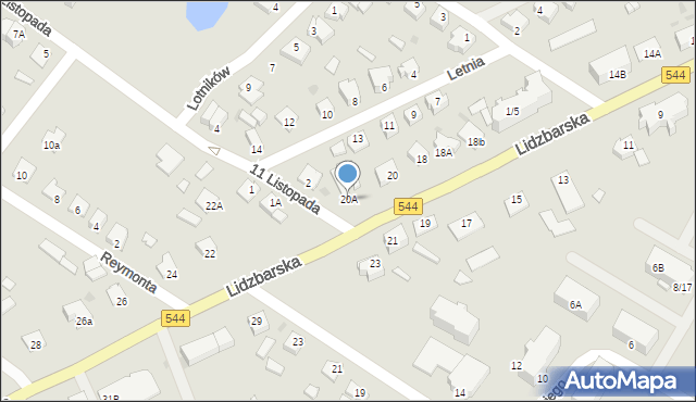 Działdowo, Lidzbarska, 20A, mapa Działdowo