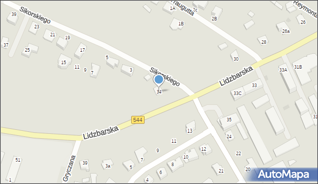 Działdowo, Lidzbarska, 34, mapa Działdowo