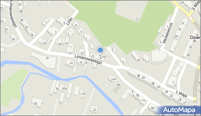 Dzierzgoń, Limanowskiego Bolesława, 4, mapa Dzierzgoń