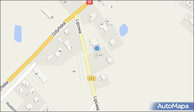 Egiertowo, Lipowa, 3, mapa Egiertowo