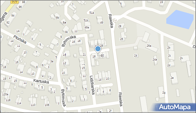 Elbląg, Lidzbarska, 20, mapa Elbląga