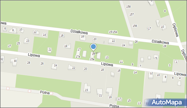 Florentynów, Lipowa, 15, mapa Florentynów