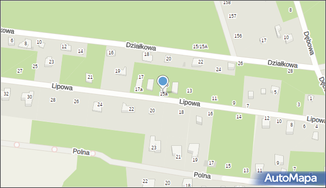 Florentynów, Lipowa, 15a, mapa Florentynów