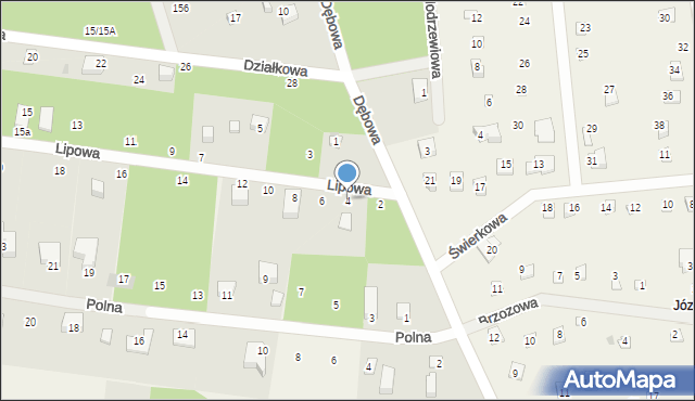 Florentynów, Lipowa, 4, mapa Florentynów