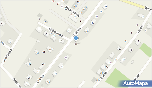 Gajków, Lipowa, 44, mapa Gajków